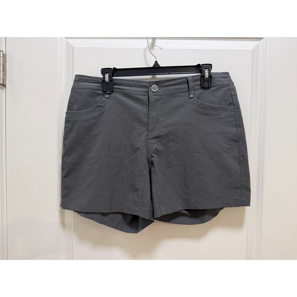 KUHL Women Gray Hiking Shorts Size 12 Performance Outdoor Trail Adventure